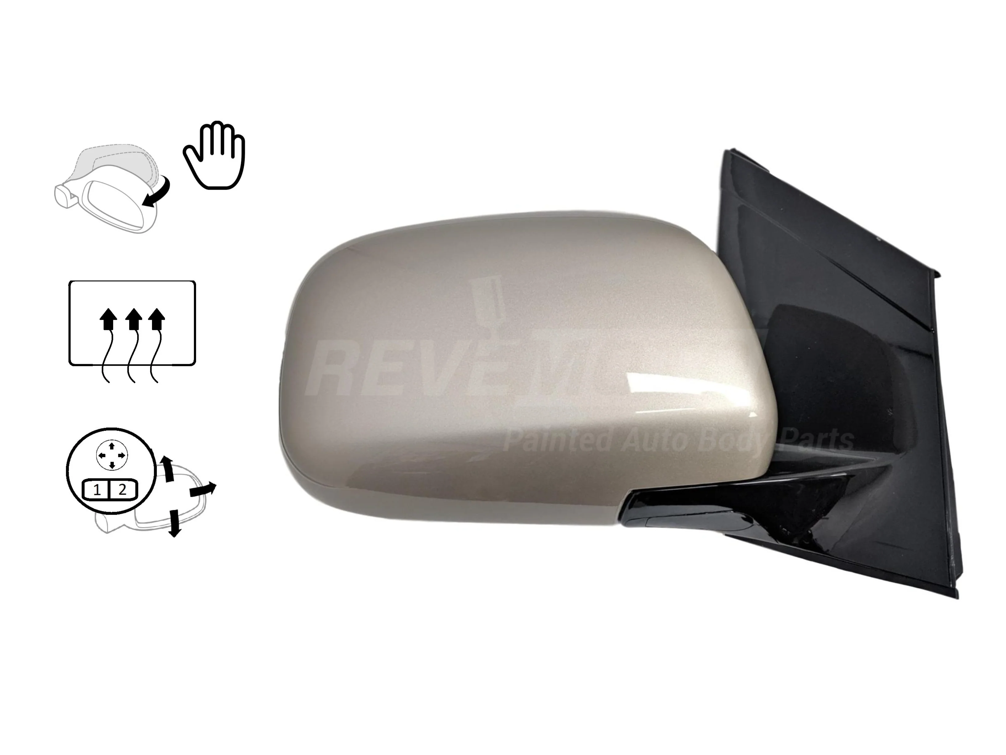 2007 Lexus RX400H : Side View Mirror Painted - Image 5