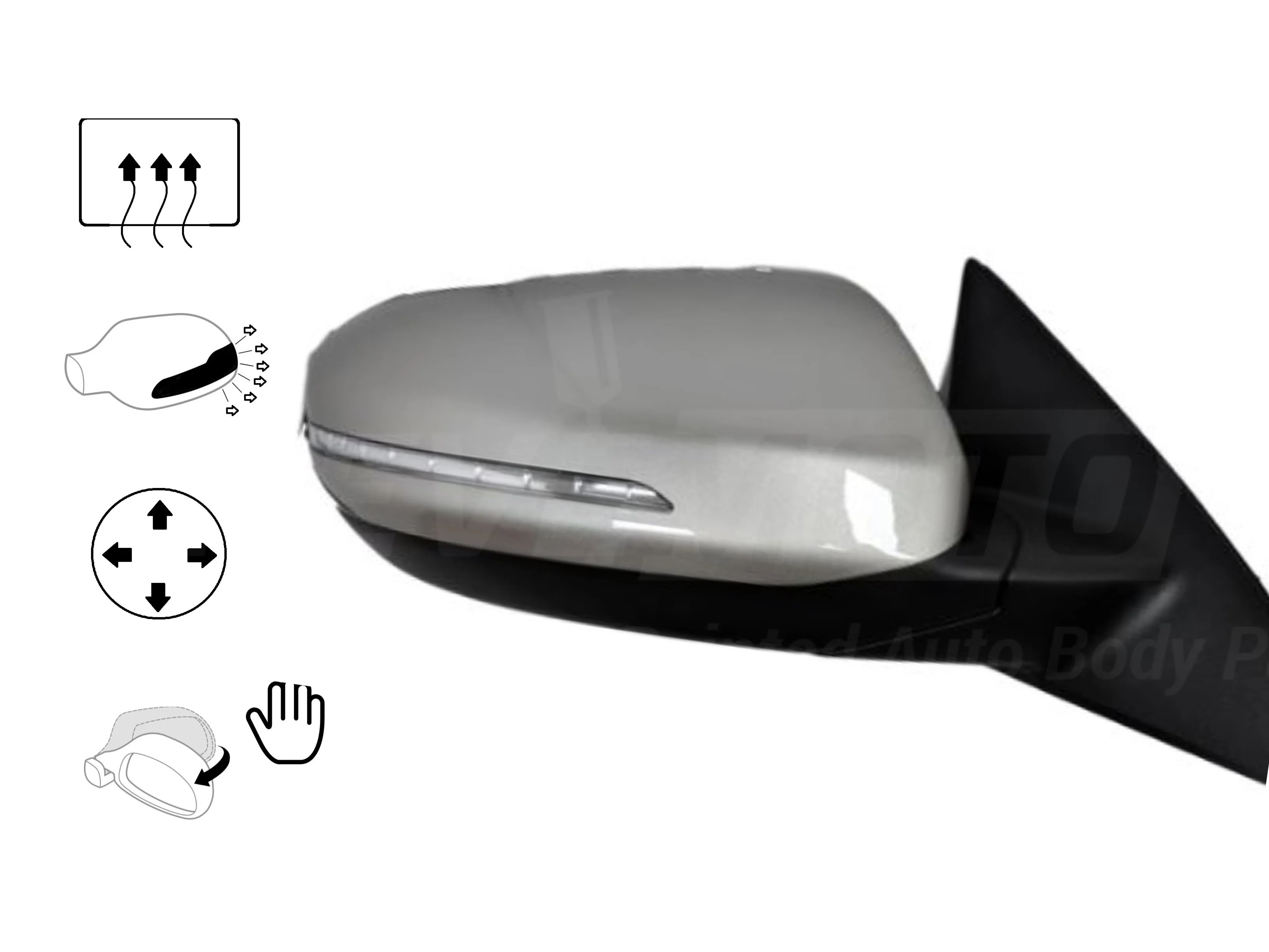 2012 Kia Optima : Side View Mirror Painted (Right, Passenger-Side) - Image 3