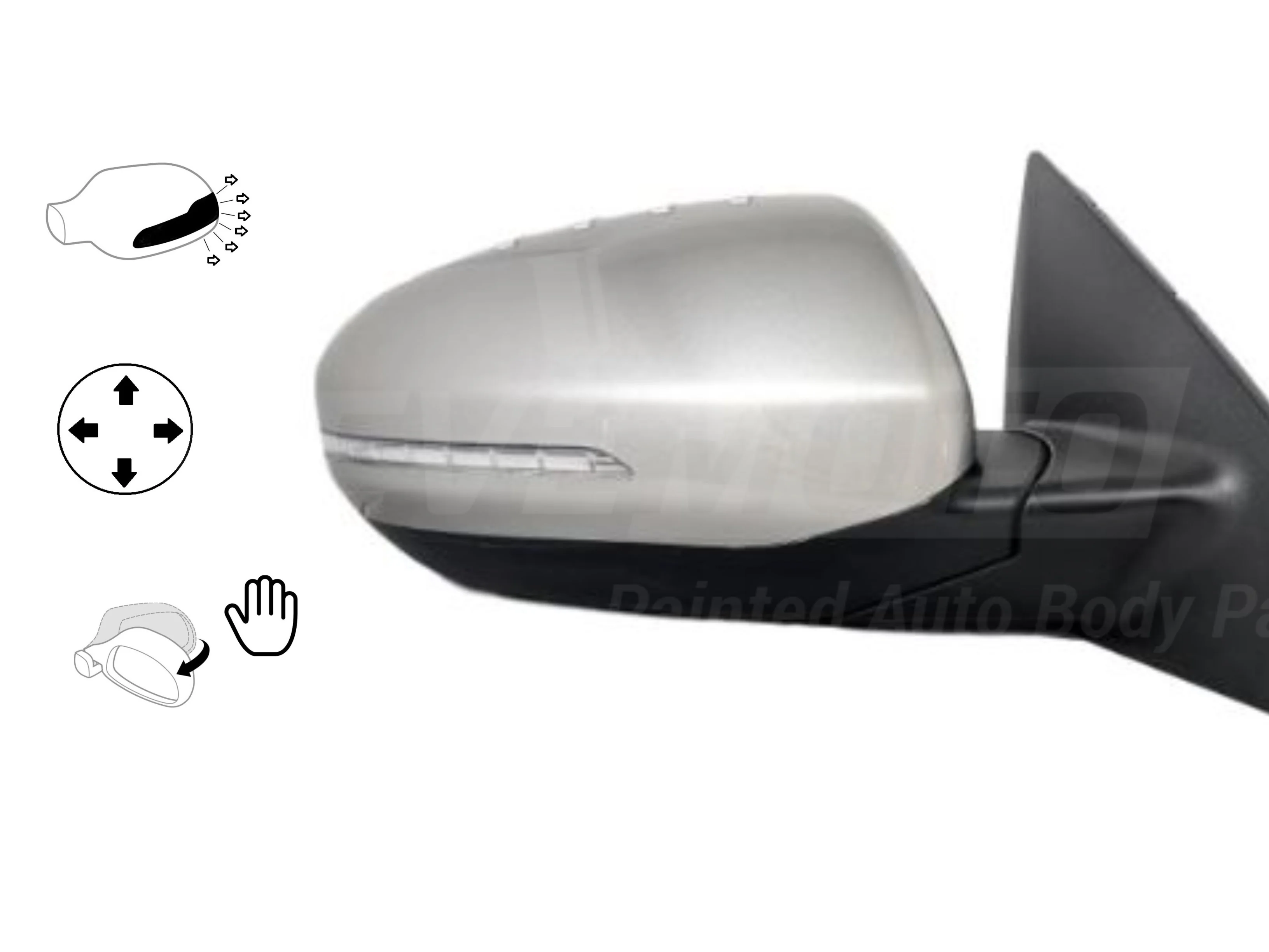 2012 Kia Optima : Side View Mirror Painted (Right, Passenger-Side) - Image 8