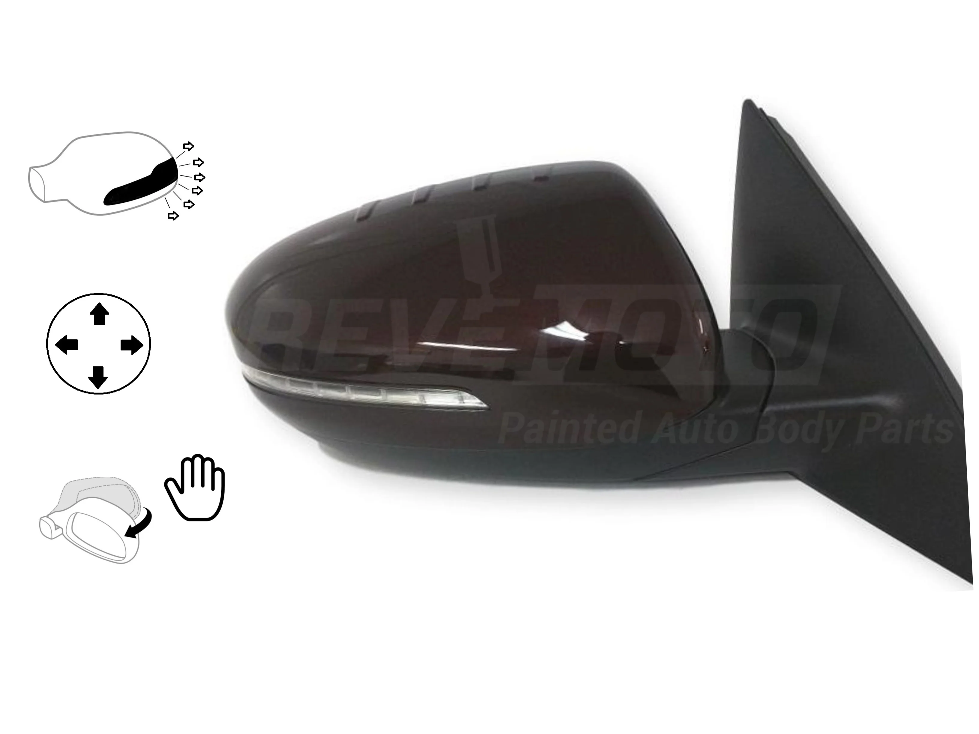2012 Kia Optima : Side View Mirror Painted (Right, Passenger-Side) - Image 9