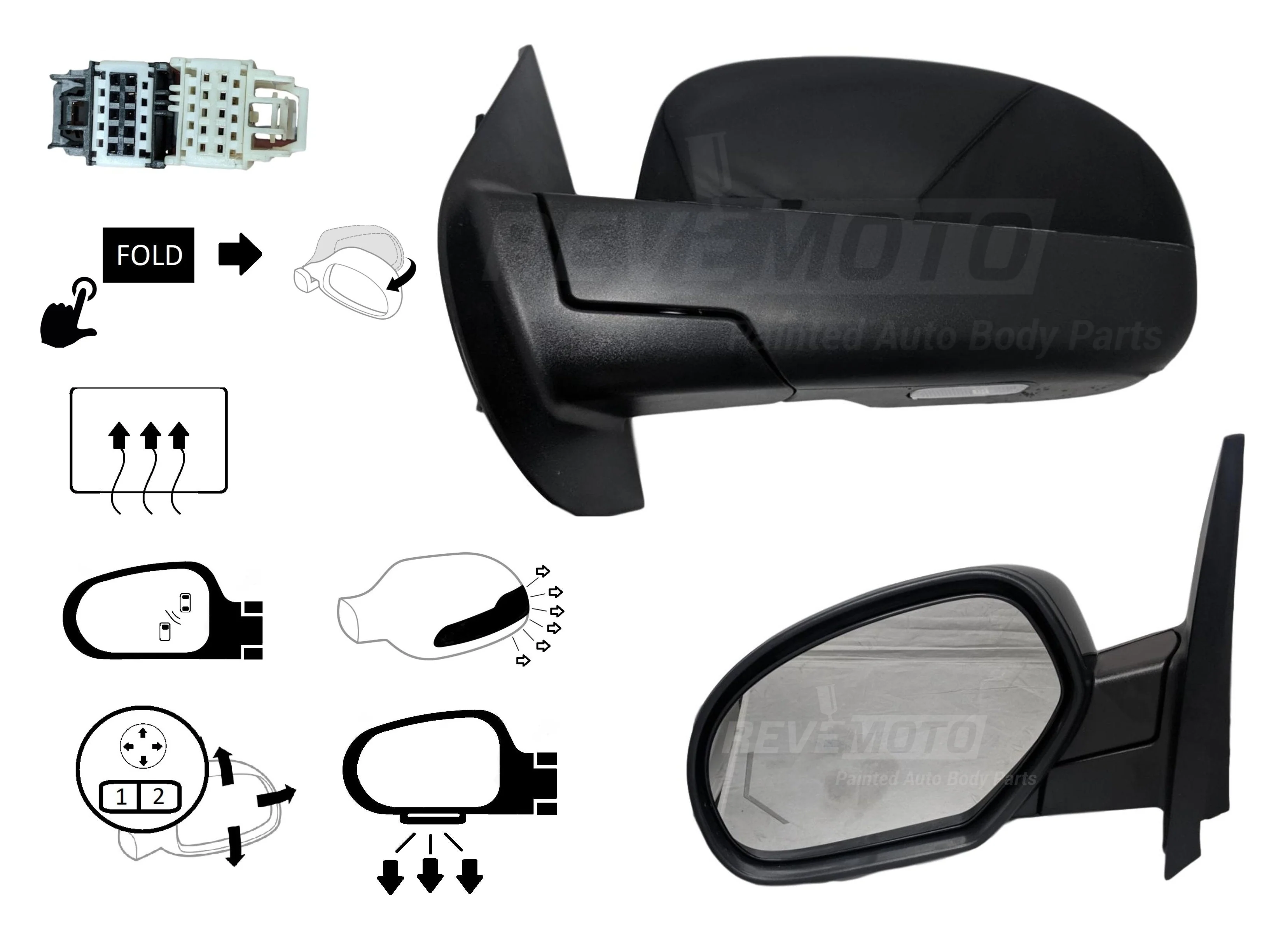 2013 Cadillac Escalade : Side View Mirror Painted (OEM) - Image 6