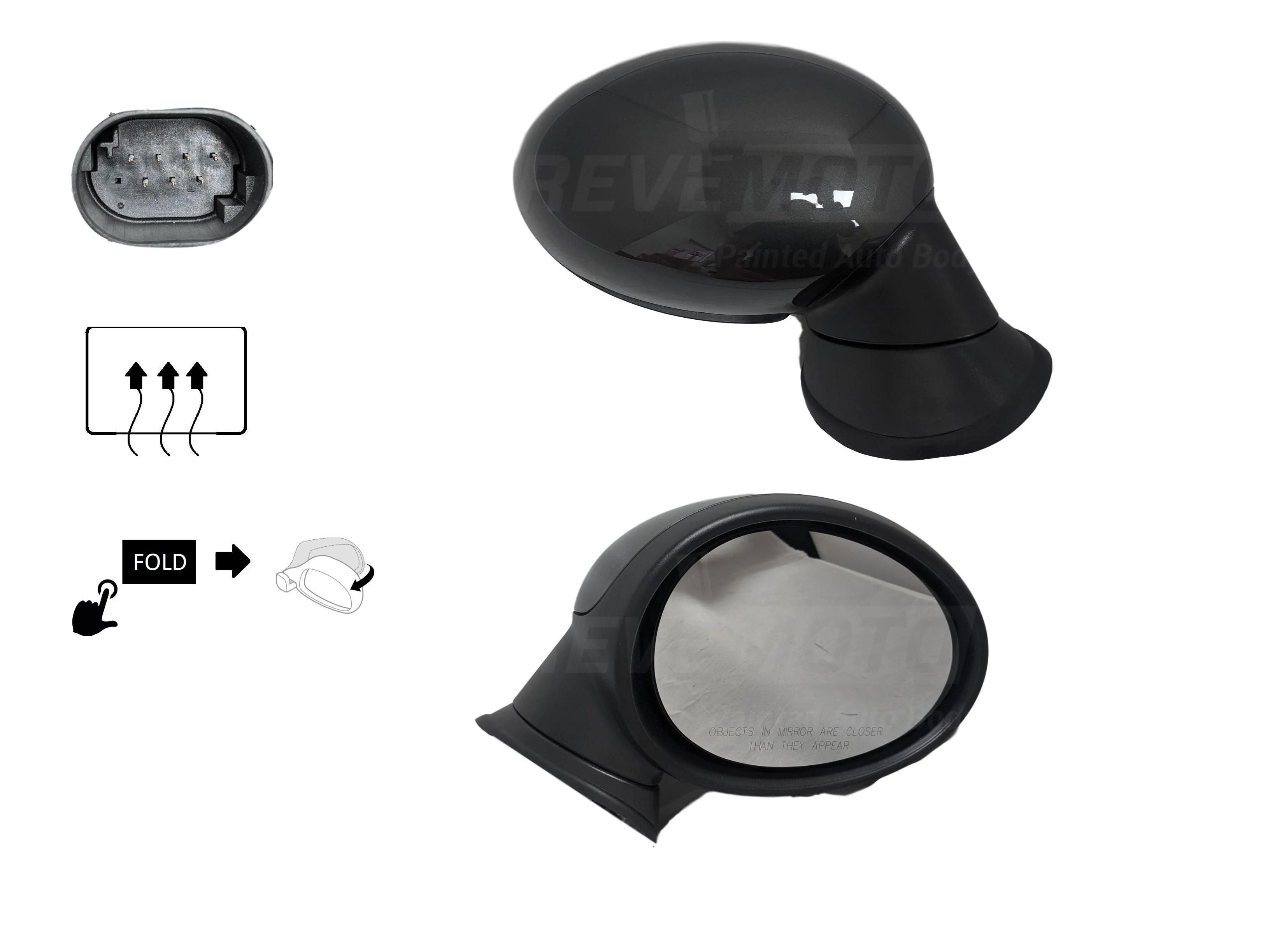 2013 Mini Cooper : Side View Mirror Painted - Image 4