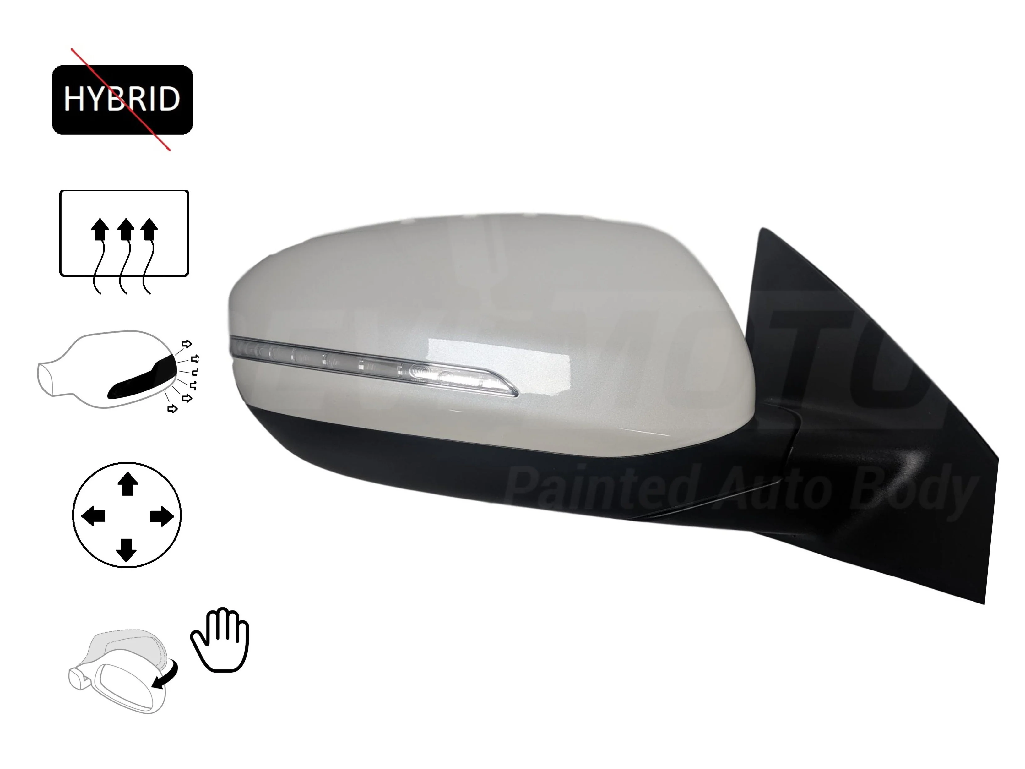 2014 Kia Optima : Side View Mirror Painted (Right, Passenger-Side) - Image 3